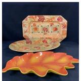 3 Fall Serving Trays,plates