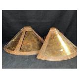 Pair Wall Lights Half Shade 16 1/2"