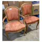 2 Victorian Style Upholstered Chairs