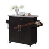 Kitchen Island with Spice Rack