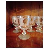 7 Gold Leaf Glasses