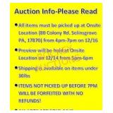 Auction Information-please Read