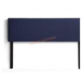 Nailhead Upholstered King Size Headboard