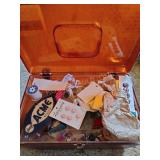 Plastic Sewing Box W/contents