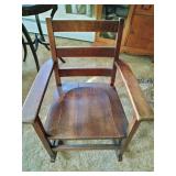 Wooden Rocker W/throw.  Sold As Is/where Is, No