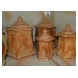 Pottery Cannisters And More