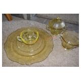 Yellow Depression Glass Pieces