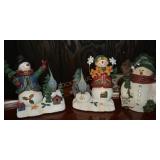Lighted Snowman Lot