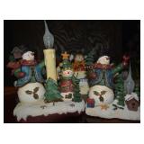 Lighted Snowman Lot