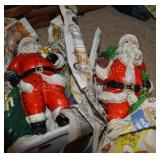 Tote Of Santa Figures And More