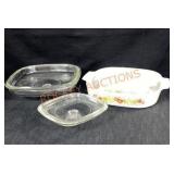 2 Corning Ware Casseroles/lids