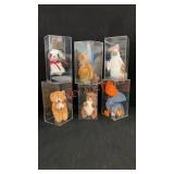 6 Beanie Babies/ Display Boxes