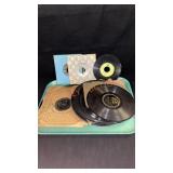 Tray Lot Of Victrola Records & More