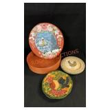 Round Painted Box / 4 -8" Plates