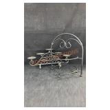 Metal Candleabra & Cake,Pie Rack