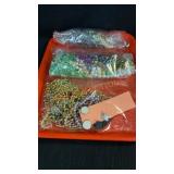 Tray Lot Of Necklaces ,Beads & More