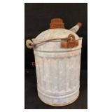 Galvanized Gas,Water,Oil Can 10"H