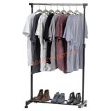 Adjustable Single Rod Garment Rack