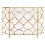 3-Panel Metal Fireplace Screen