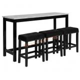 Theater Bar Table with Stools