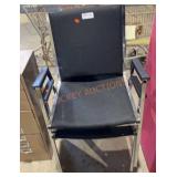 Pair Metal Stack Chairs 33" H