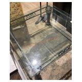 Wrought Iron /glass Square Coffee Table 40"