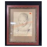 Framed Pencil Drawing 18"x 22"