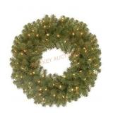 24" Pre-Lit Wreath