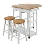 Breakfast Cart w Two Stools