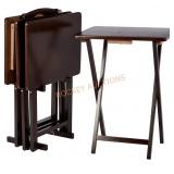 TV Dinner Folding Trays w Rack