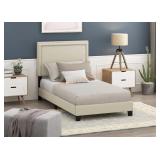Furinno Double Row Nail Head Bed Frame