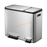 30L+15L Double Stainless Steel TrashCan