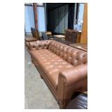 85" Leather Coach