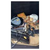 Misc Tray Lot: CDs, Jewelry Boxes, Figurine