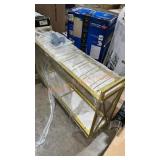31" x 20" Gold Shelving Cart