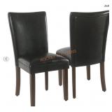 Parsons faux leather dining chairs