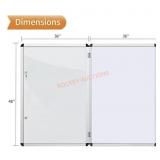 Viz pro lockable magnetic dry erase board