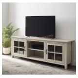 70" Glass Door TV Console