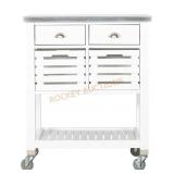 linon wood kitchen cart