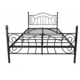 Queen Size Metal Bed Frame - White