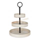 Kate and Laurel 3-Tier Round tray