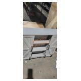 Storage shelves with sliding doors