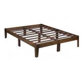 14" wood platform bed queen