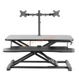 VIVO Black Height Adjustable 32 inch Standing