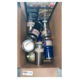 Box lot tumblers and book