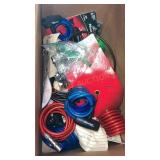 Box lot misc items inc cable locks