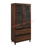 Clark 68" Glass Door Storage Hutch