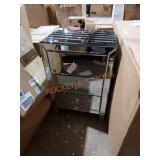 3 Drawer Mirror Night Stand