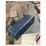 Blue Leather Storage Ottoman 4ftLx18"Dx14inH