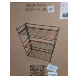 3-Tier White Folding Shelves